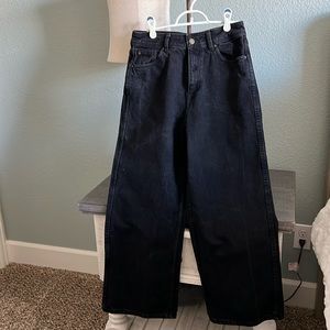 Sezane black Le Crop 5 pocket jean